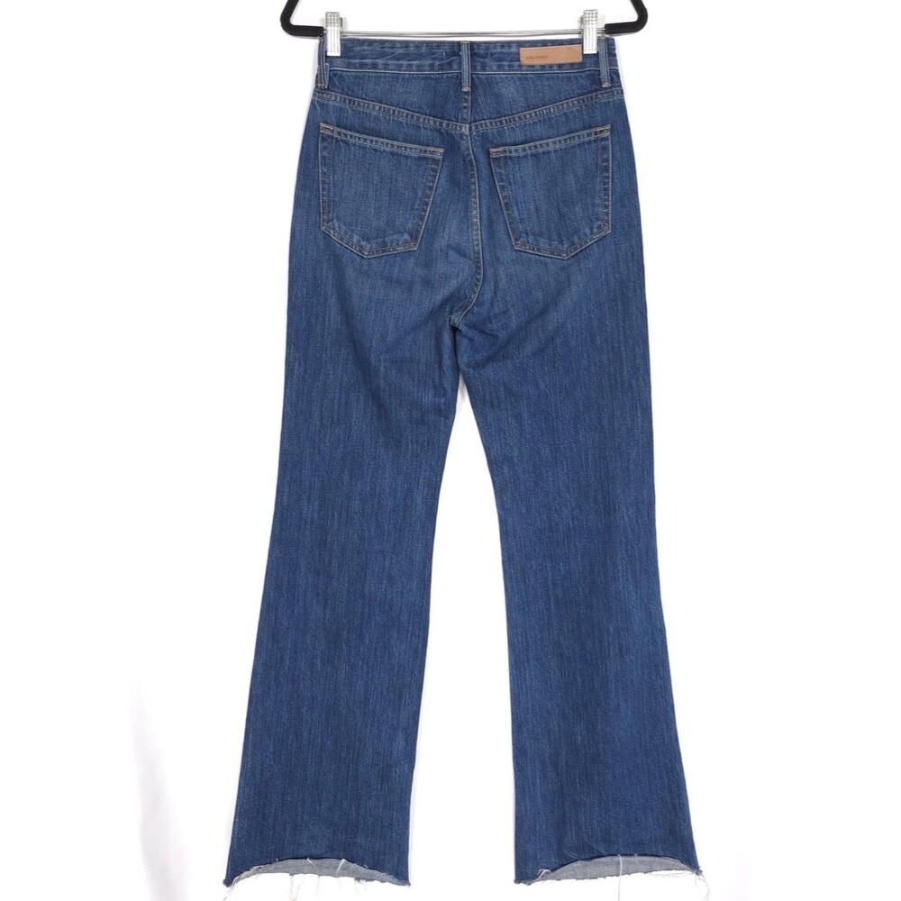 GRLFRND Carla Flare Bootcut Straight Jeans Blue Sunday Raw Hem ORGANIC COTTON 26 - Picture 4 of 16